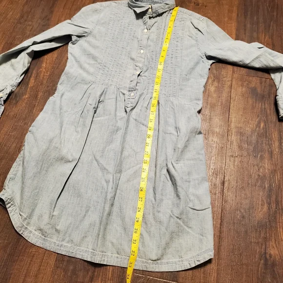 Ralph Lauren Denim & Supply M Dress 100% Cotton Denim Longsleeve Half Bu… - Picture 4 of 6